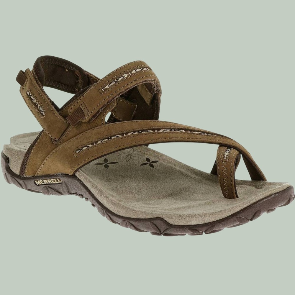 Merrell Terran Convertible Dark Earth Brown Suede Athletic Sandals Women's 10